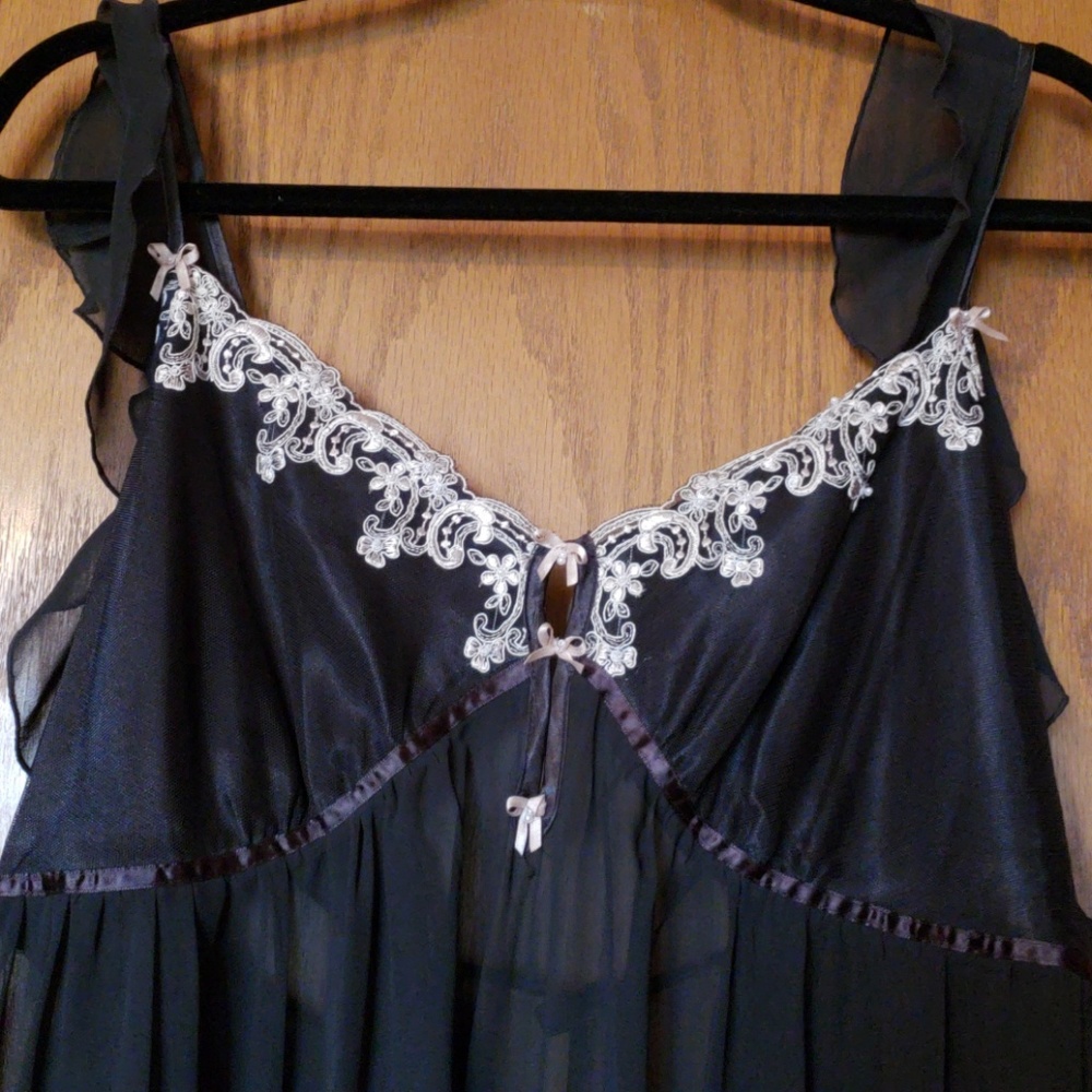 🔥🔥NEW! Sexy Sheer Black Negligee